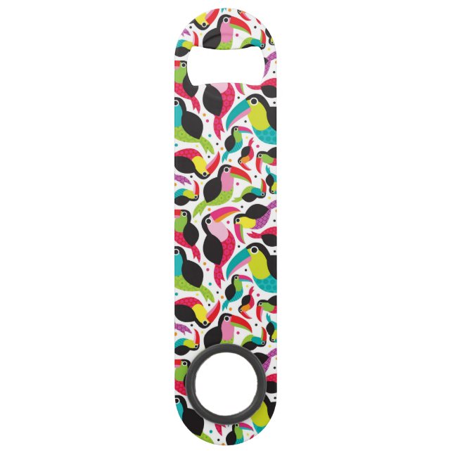 Abrebotellas De Bar fondo toucan exótico del pájaro del Brasil (Anverso)