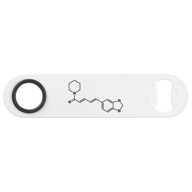 Abrebotellas De Bar Fórmula química molecular de pimienta negra (Anverso (Horizontal))