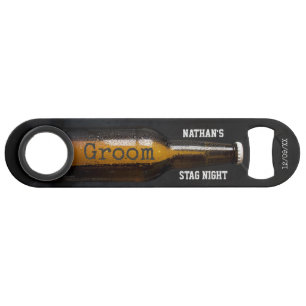 Abrebotellas De Bar Frasco de cerveza Stag Night Groom Keepsake