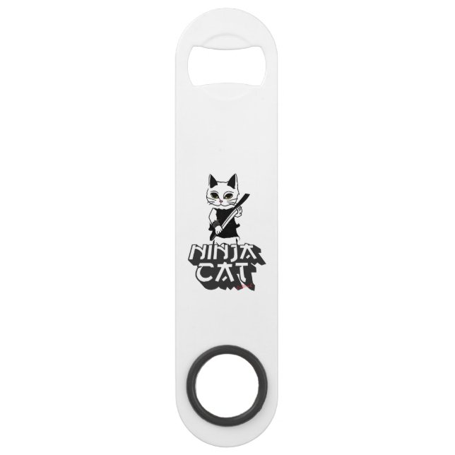 Abrebotellas De Bar Gato de Ninja T-Shirt Hoodie (Anverso)