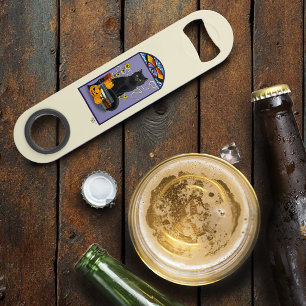 Abrebotellas De Bar Gato negro de Art Nouveau