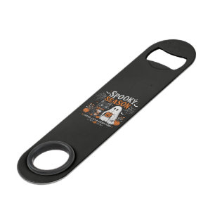 Abrebotellas De Bar Gato negro y fantasma amante del café divertido de