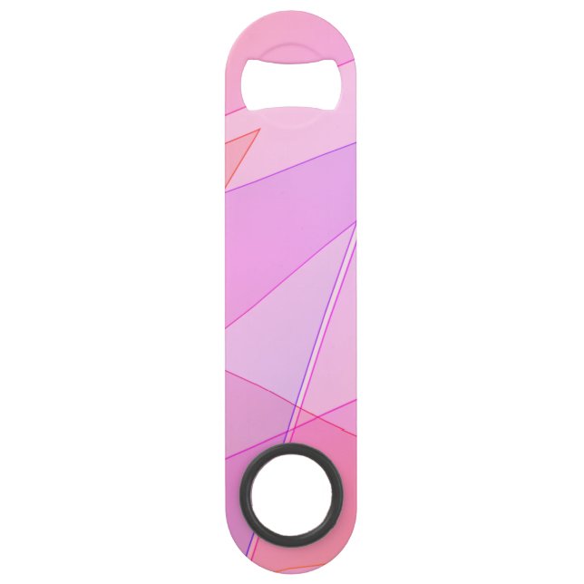 Abrebotellas De Bar Geométrica rosa (Anverso)