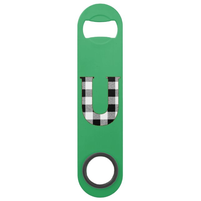 Abrebotellas De Bar Gingham Check U (Anverso)