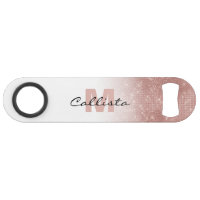 Glamoroso Rosa Purpurina de oro secuencial Ombre