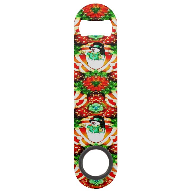 Abrebotellas De Bar Golpe del muñeco de nieve (Anverso)