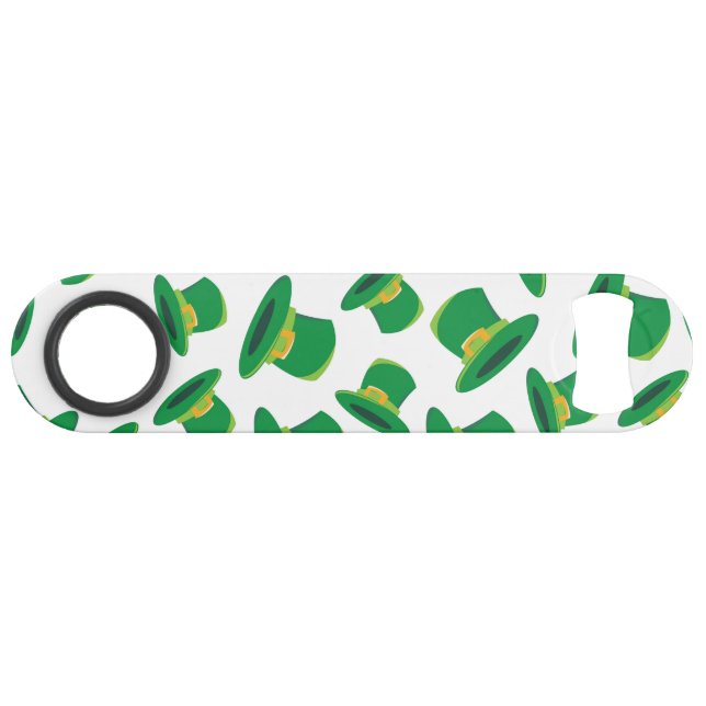 Abrebotellas De Bar Gorras de St. Patrick's Day Leprechaun (Reverso Horizontal)