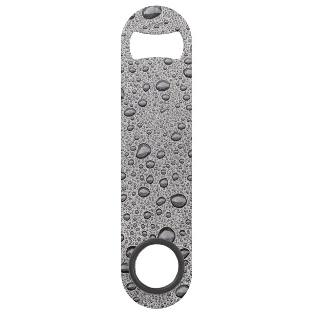 Abrebotellas De Bar Gotas de agua gris (Anverso)