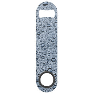 Abrebotellas De Bar Gotas de agua gris de cañón