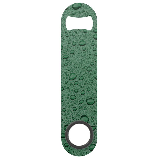 Abrebotellas De Bar Gotas de agua verde (Anverso)