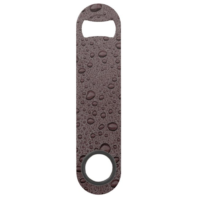 Abrebotellas De Bar Gotas marrones de agua (Anverso)
