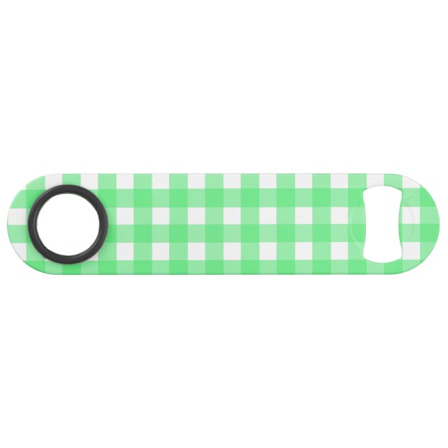 Abrebotellas De Bar Green gingham (Anverso (Horizontal))