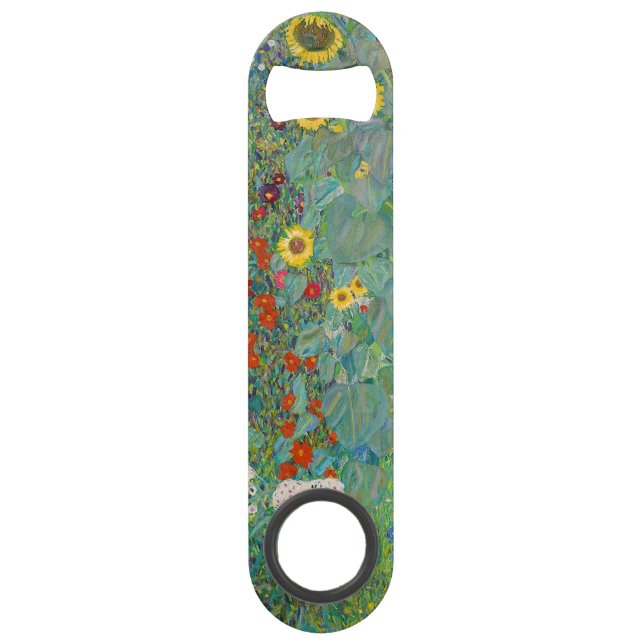 Abrebotellas De Bar Gustav Klimt - Jardín de campo con girasoles (Anverso)