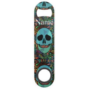 Abrebotellas De Bar Halloween Hippie Skull Thunder_Cove