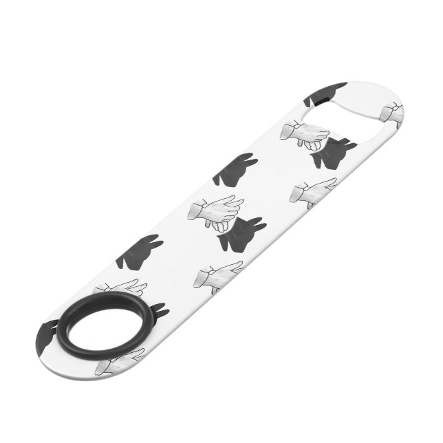 Abrebotellas De Bar Hand Silhouette Dog (Ángulo trasero)