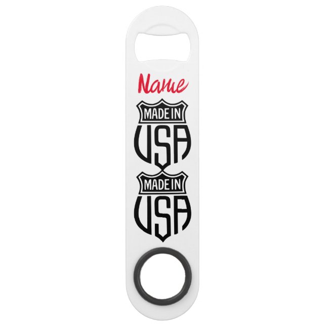 Abrebotellas De Bar Hecho en EE.UU. Rótulo Thunder_Cove (Anverso)