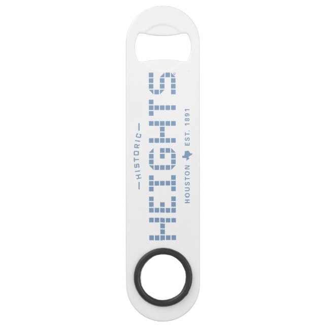 Abrebotellas De Bar Heights Tile, Blue Tile, Houston Heights (Anverso)