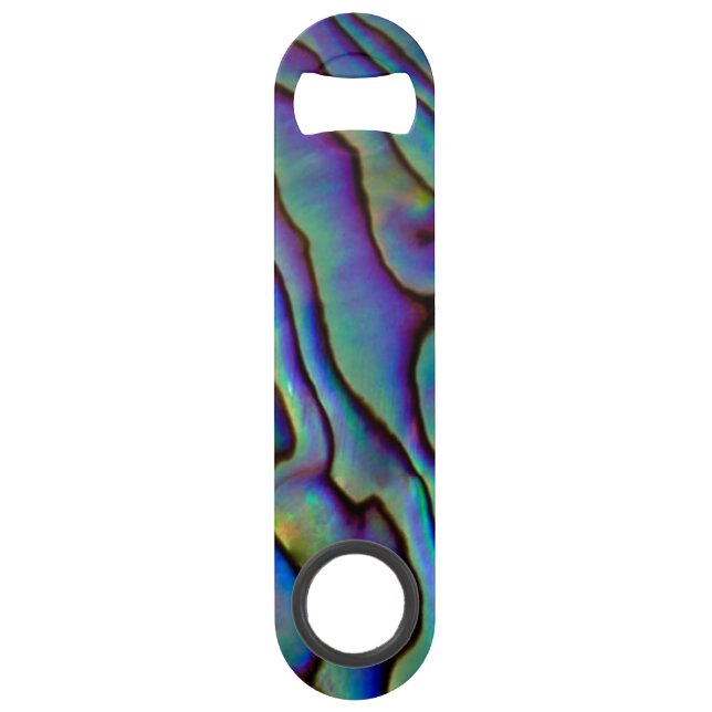 Abrebotellas De Bar Hermosa cubierta de Paua Aspecto Botella Apertura (Anverso)