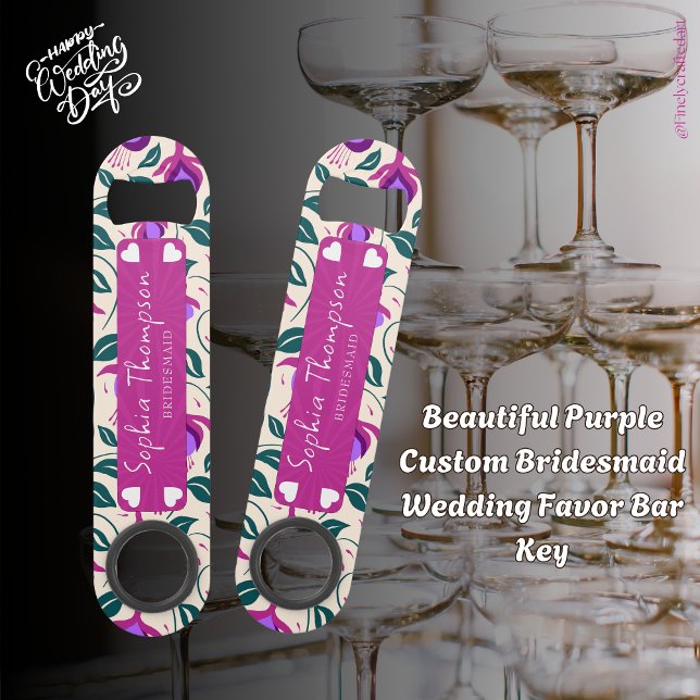 Abrebotellas De Bar Hermosa Personalizado púrpura, novia del favor de  (Subido por el creador)