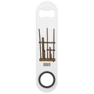 Abrebotellas De Bar Ilustracion de Angklung personalizado