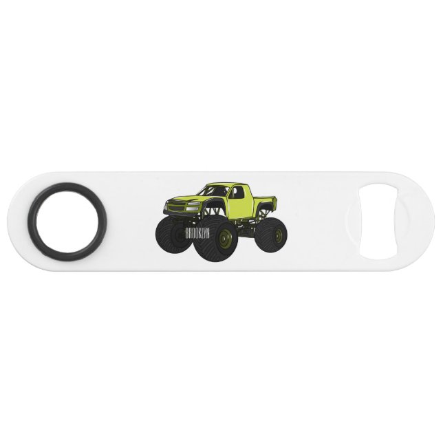 Abrebotellas De Bar Ilustracion de personalizado de camión de monstruo (Anverso (Horizontal))