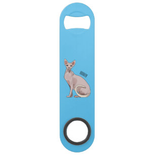 Abrebotellas De Bar Ilustracion de personalizado de gatos Sfinx