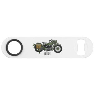 Abrebotellas De Bar Ilustracion de personalizado de motocicleta de cru