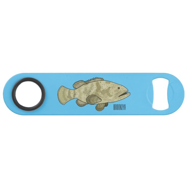 Abrebotellas De Bar Ilustracion de personalizado de pescado de grupo (Anverso (Horizontal))