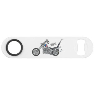 Abrebotellas De Bar Ilustracion personalizado Chopper Motorcycle 1950