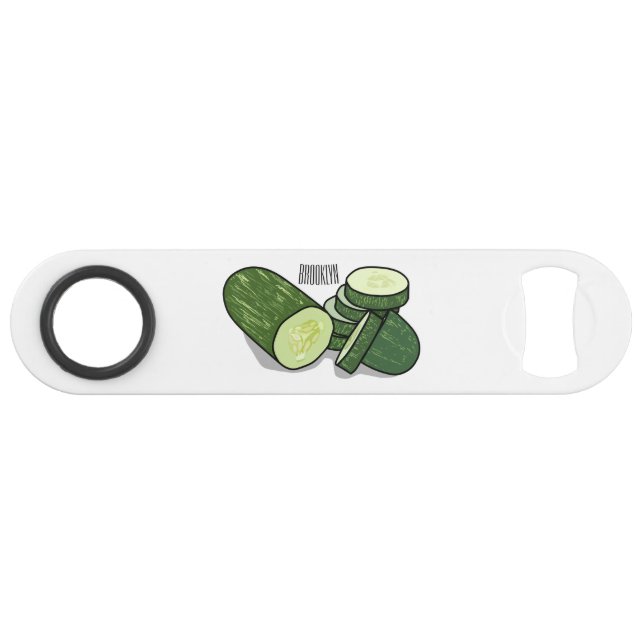 Abrebotellas De Bar Ilustracion personalizado Cucumber (Anverso (Horizontal))
