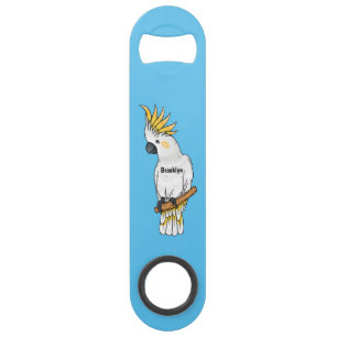 Abrebotellas De Bar Ilustracion personalizado de cacatúa con crema de 