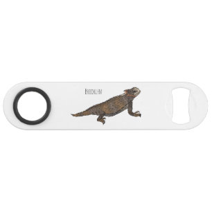 Abrebotellas De Bar Ilustracion personalizado de lagarto de cuerno de 