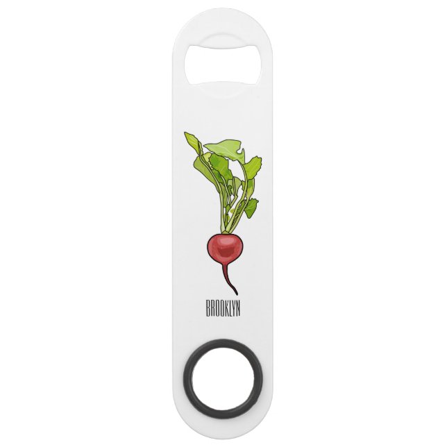 Abrebotellas De Bar Ilustracion personalizado de Radish (Anverso)