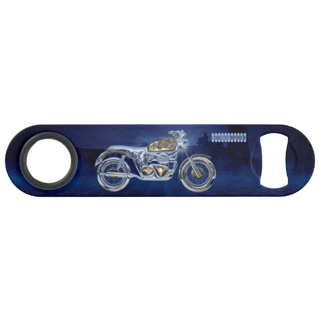 Abrebotellas De Bar Interruptor chispeante de oro azul del cromo del (Anverso (Horizontal))