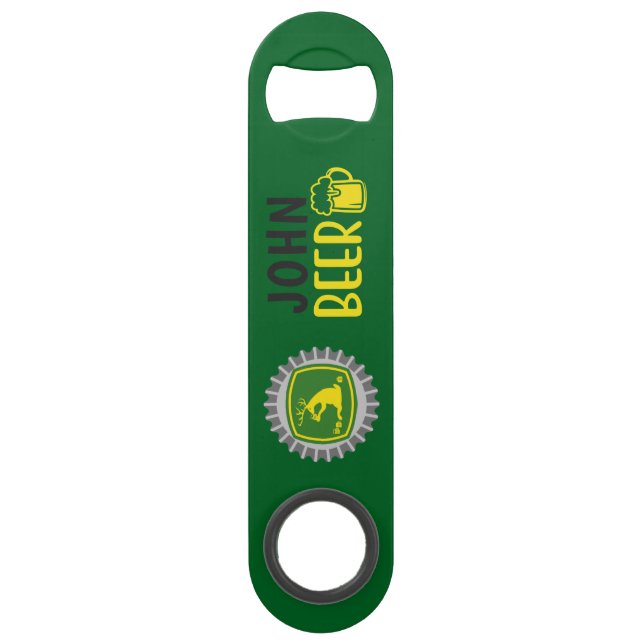 Abrebotellas De Bar John Beer Steel Bottle Opener (Anverso)