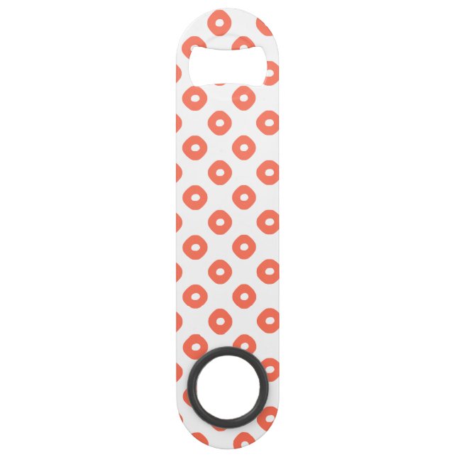 Abrebotellas De Bar "Kanoko" Fawn Spot Pattern Salmon Pink (Anverso)