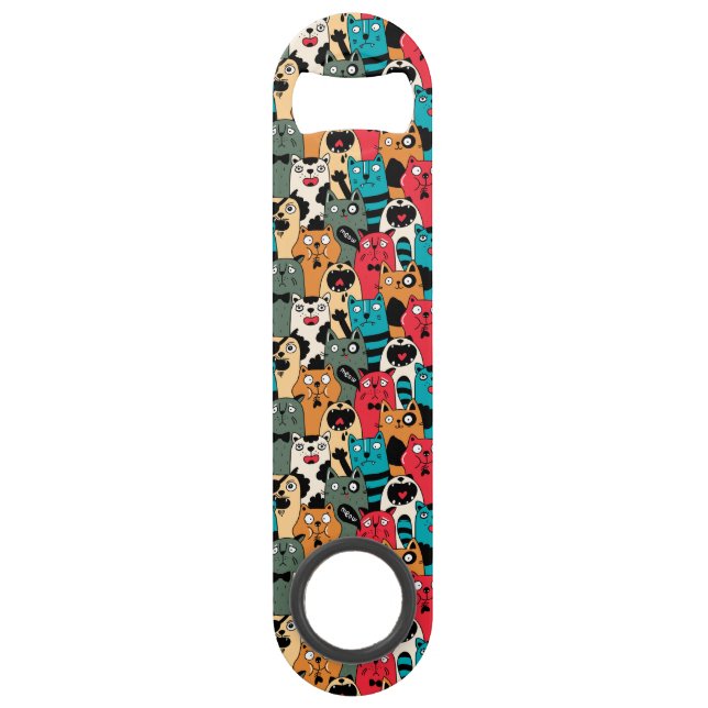 Abrebotellas De Bar La multitud de gatos (Anverso)