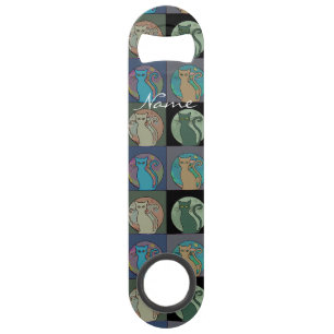 Abrebotellas De Bar Lady Gato Multi Gatos Sentando Thunder_Cove