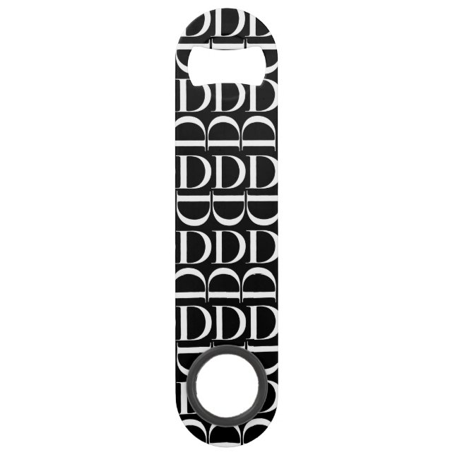 Abrebotellas De Bar Letra inicial monograma D (Anverso)