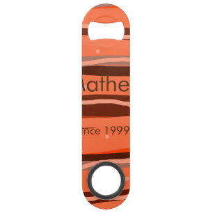 Abrebotellas De Bar letra inicial simple monograma agregar nombre arte