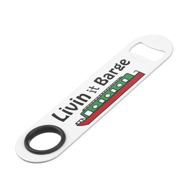 Abrebotellas De Bar Livin it Barge Canal Boat (Ángulo frontal)