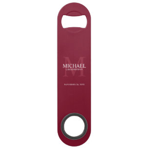 Abrebotellas De Bar Llave de barra personalizada con monograma y nombr
