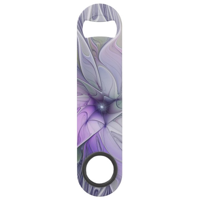 Abrebotellas De Bar Magnífica Belleza Moderna Resumen Flor de Arte Fra (Anverso)