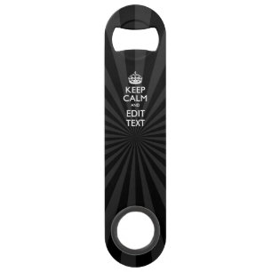 Abrebotellas De Bar MANTENER CALMA y su texto sobre Sunburst