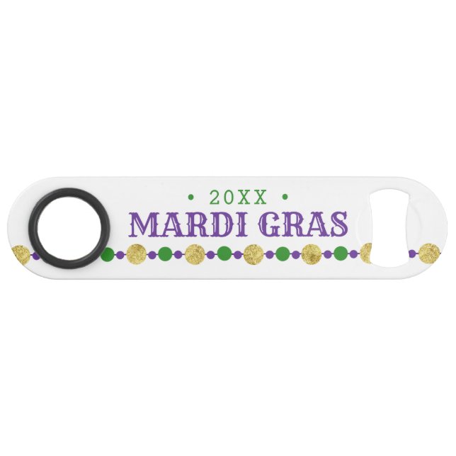 Abrebotellas De Bar Mardi Gras | Laissez Les Bons Temps Rouler (Anverso (Horizontal))