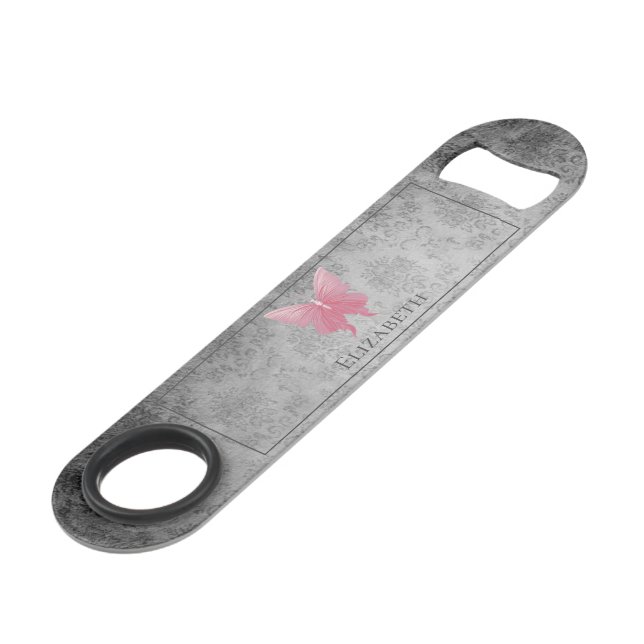 Abrebotellas De Bar Mariposa de guijarro rosa (Ángulo frontal)