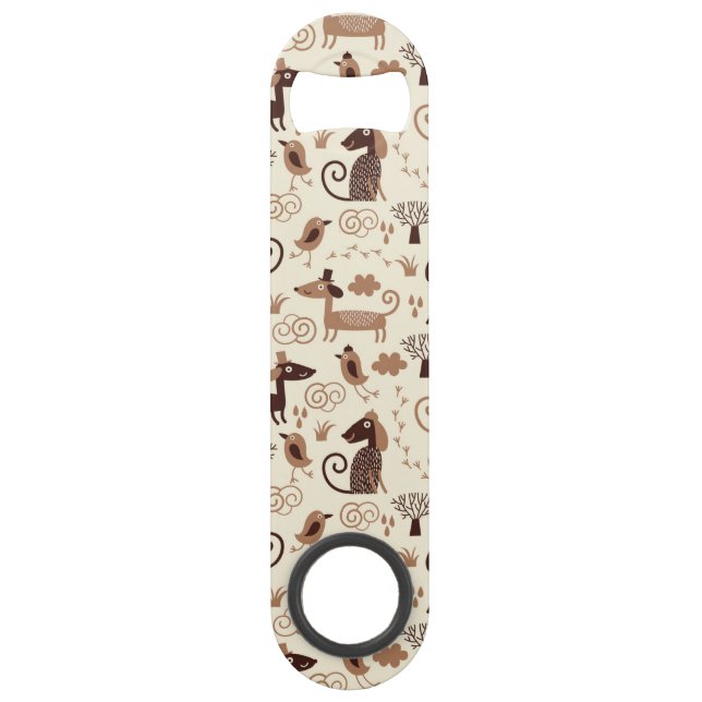 Abrebotellas De Bar modelo con los perros lindos (Anverso)