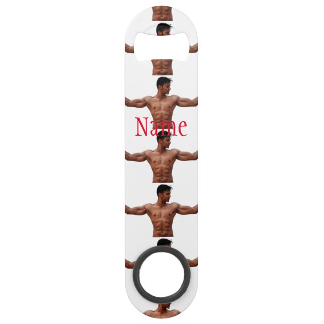 Abrebotellas De Bar Modelo de fitness masculino Thunder_Cove (Anverso)