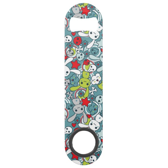 Abrebotellas De Bar modelo del azul del kawaii (Anverso)