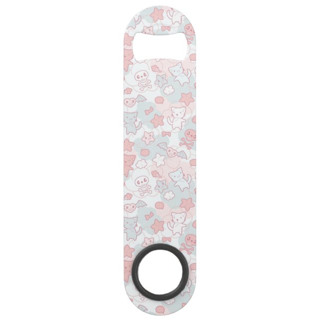 Abrebotellas De Bar modelo del kawaii con doodle (Anverso)